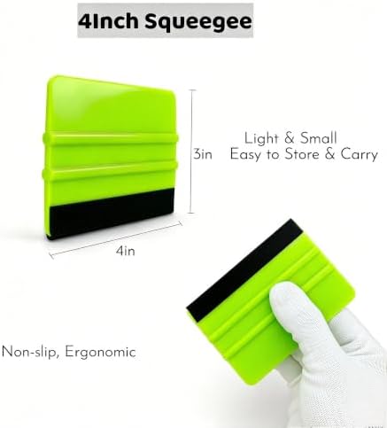 Premium Vinyl Wrap Tool Kit: 7PCS Car Wrap Installation Tools with Carbon Fiber Gloves, Magnetic Positioners, 9mm Knife & Safety Cutter for Vinyl/PPF, Felt Squeegee All-in-One Accessories