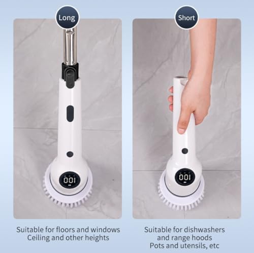 Household Cordless Spin Scrubber Kitchen Hair Brushes Bathroom Broom Toilet Mops Electric Multipurpose Cleaning Brush