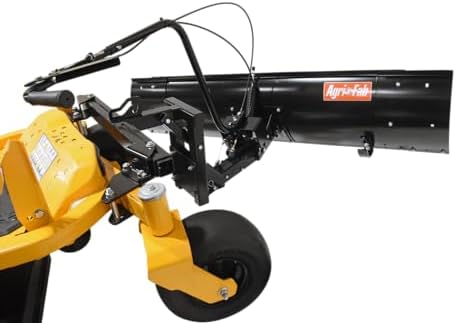 Agri-Fab 60 in Snow Blade for Zero Turn Lawn Mowers, Adjustable Left Center Right Angling, Heavy-Duty 14 Gauge Steel Construction