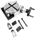 Rotary Table for Milling Machines Horizontal & Vertical & M6 Clamp Kit, 4"