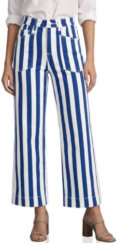 Cicy Bell Womens Cropped Wide Leg Jeans High Waisted Baggy Denim Ankle Pant