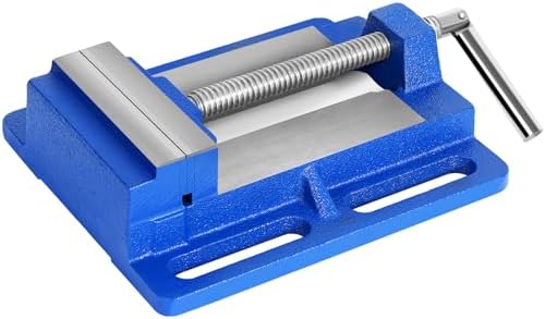 Forward Q193A 3 Inch Drill Press Vise Portable Bench Vise with Slotted Base
