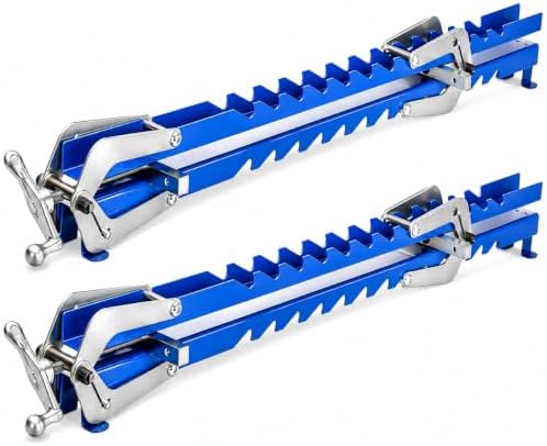 36 Inch Panel Clamps 2 Pack, 4-Way Pressure Steel Parallel Clamps, Pre-Installed Panel Clamps for Woodworking, Fits 1/2"-3" Thick & 10"-36" Wide Panels, Cutting Boards, Tabletops & Cabinet Doors