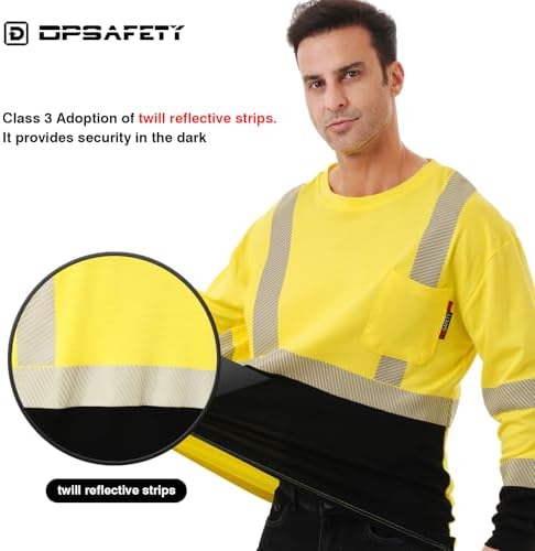 FR Shirts for Men, 6oz Hi Vis Flame Resistant Welding Shirt