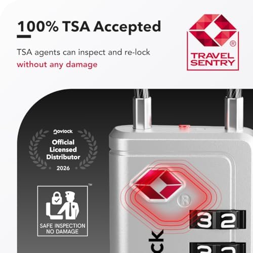 TSA Approved Luggage Locks, Travel Locks with Inspection Indicator