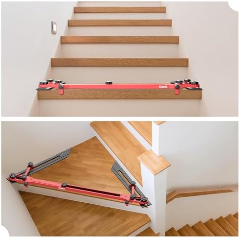 Stair Tread Jig, 72" Adjustable Stair Tread Template Tool for Woodworking