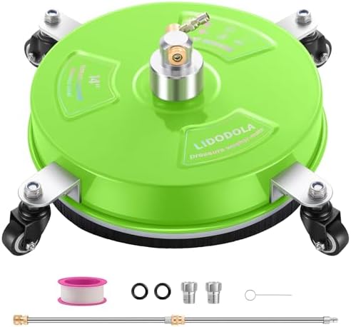 LidoDola 14'' Pressure Washer Surface Cleaner Green, Power Washer Accessory