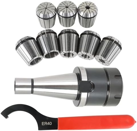 ER-40 Chuck Shank #40 NMTB Taper 10Pcs Spring Collet Chuck Tool Holder with Box Fit for CNC Engraving Machine and Milling Lathe Tool