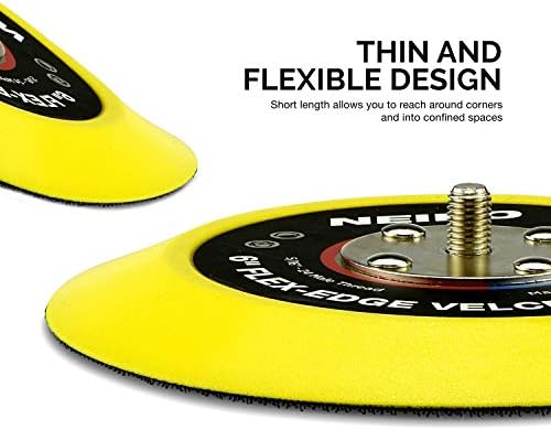 Neiko 30266A Flexible-Edge Hook-and-Loop PU Backing Pad for DA Sander Polisher Buffer, 5 Inches by 5/16 Inches, 24 Thread