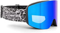 Yukon Charlie's Ropeline Adult Snow Goggles - Removable Magnetic Cylindrical Lens - Boosted Contrast, Reduced Glare, Anti-Fog