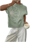 SOLY HUX Women's Short Sleeve Business Casual Sweater