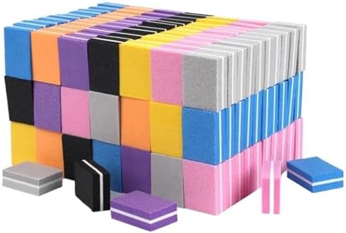Sponge Nail Buffers 300pcs Mini Nail File 100/180 Disposable Buffer Block Sponge Women Manicure Tool Polish UV Gel Lime a Ongle Wholesale(Purple)