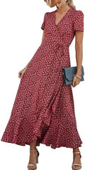 PRETTYGARDEN Women's Boho Floral Summer Maxi Dresses