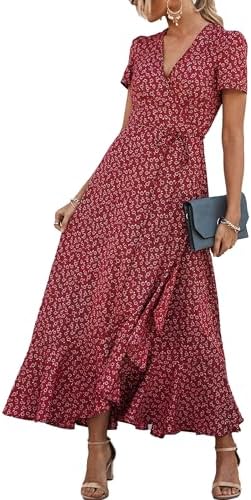 PRETTYGARDEN Women's Boho Floral Summer Maxi Dresses
