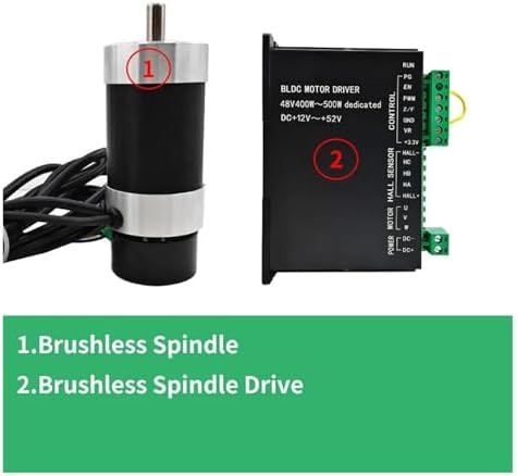 48V500W-4 Brushless Spindle 48V 500w ER11 Brushless DC Spindle Built with 57MM Clamp Bracket