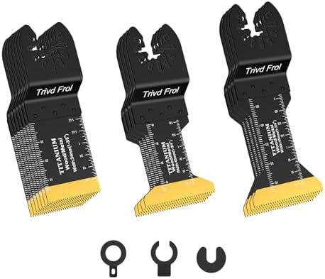 Trivd Frol 15 PCS Titanium Oscillating Saw Blades Metal Cutting