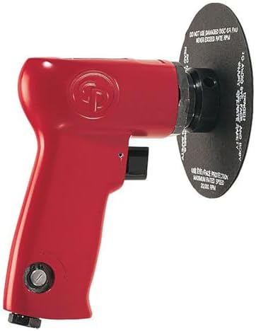 Chicago Pneumatic CP9778 - Air Sander Tool, Home Improvement, Woodworking Tools, Polisher, Rust Removal, Right Angle Sanding Tool, Pistol Handle, Hook & Loop, 5 Inch (125 mm), 0.5 HP/370W - 14000 RPM