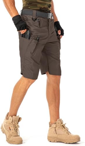Mens Work Shorts Cargo Tactical Outdoor Wear Resistant Hiking Tool Shorts