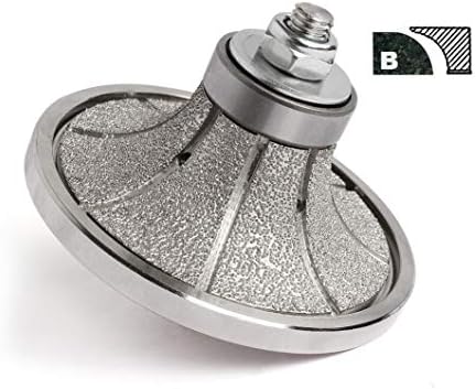 Z-LION B25 1" Diamond Hand Profile Wheel Router Bit Half Profiler Wheel for Granite Concrete Marble Edge with 5/8"-11 Thread
