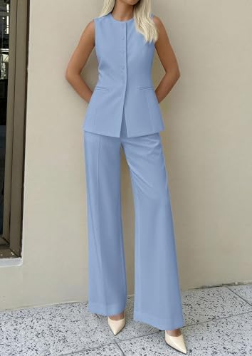 PRETTYGARDEN Women's 2 Piece Sets Business Casual Outfits