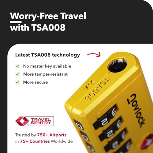 TSA Approved Luggage Locks, Travel Locks with Inspection Indicator