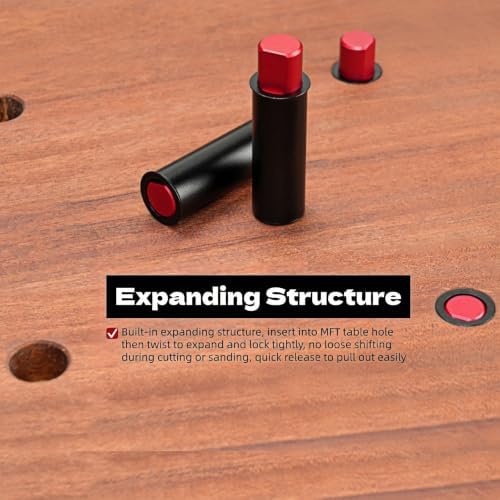 19mm Pop-Up Bench Dog Woodworking Bench Dog Clamp Poping Up Table Baffle Plate Planing Stopper Limit Block for MFT Tables and DIY Projects 2Pcs