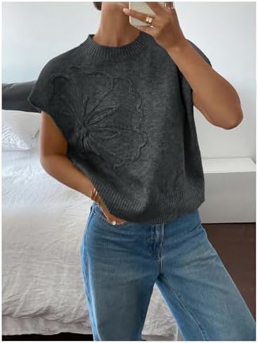 SOLY HUX Women's Short Sleeve Business Casual Sweater