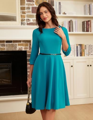 GRACE KARIN Work Dresses for Women Fit and Flare Midi Dress