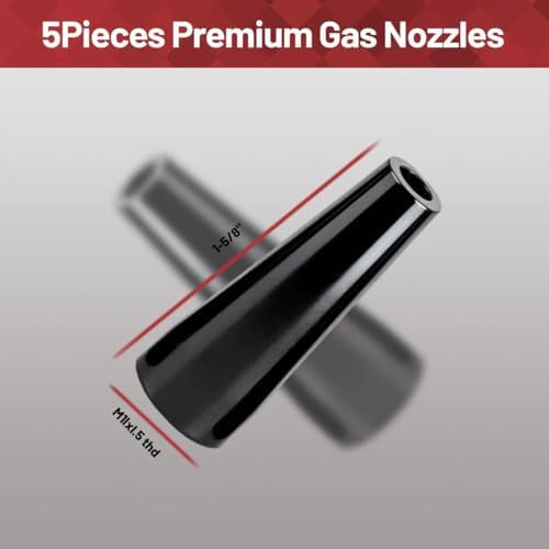 5PK Flux Core Gasless Nozzle Replacement KP1939-1 KH726 Compatible with Lincoln Magnum 100L & Forney & Chicago Electric & Clarke & Tweco Mini #1 mig gun part