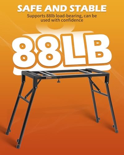 STRICH Collapsible Piano Keyboard Stand & Bench Set, Portable Digital Piano Stand for 54-88 Key Electric Pianos & X-Style Piano Bench, Music Keyboard Bench Seat, Chair, Black, SKT-01 & SPB-M10