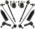 TRQ Front Steering and Suspension Kit Tie Rods Ball Joints Rack Pinion