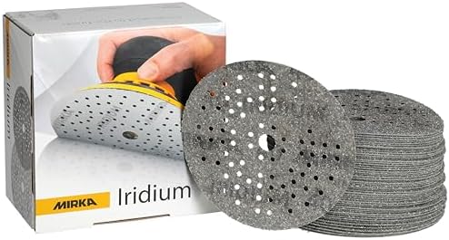 Mirka Sandpaper Discs Iridium 5 Inch Hook and Loop 50 Pack