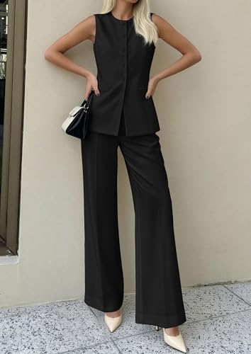 PRETTYGARDEN Women's 2 Piece Sets Business Casual Outfits