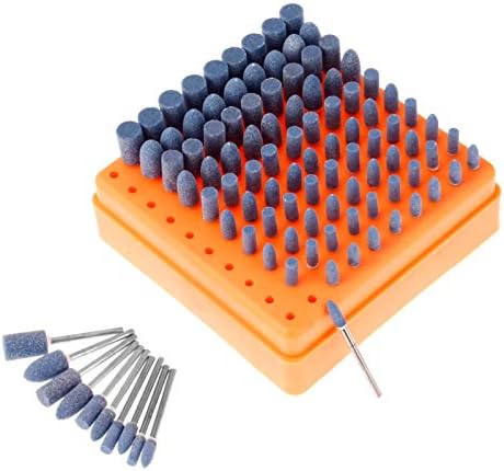 Abrasive polishing tools 100pcs Abrasive Mounted Stone Point Grinding Head Wheel for Mould Finish Polish Die Grinder Rotary Tools 3mm Shank