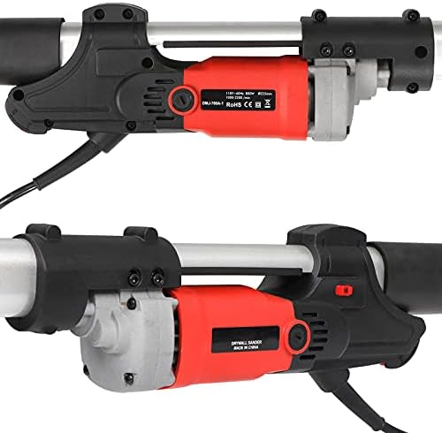 800W Electric Drywall Sander Commercial Adjustable Variable Speed Disc Sander with 6 Sand Pads