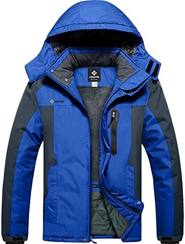 GEMYSE Men's Winter Ski Jacket Waterproof Snow Coat with Detachable Hood