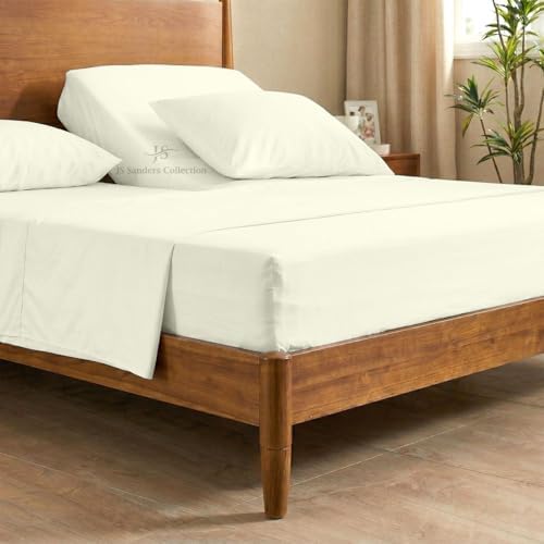 JS Sanders Collection Split Head Sheet Set 4PC Cal. King Size, Ivory