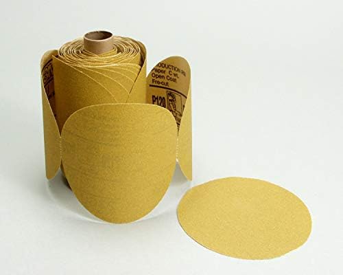 3M Stikit Gold Disc Roll 236U, 01428, 5 in, P80 Grade, 125 Discs Per Roll, Automoitve Abrasives