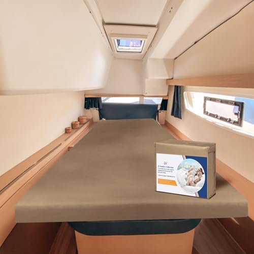 JS Sanders XL V Berth Boat Sheet 1 Pcs 600 TC Egyptian Cotton, Taupe