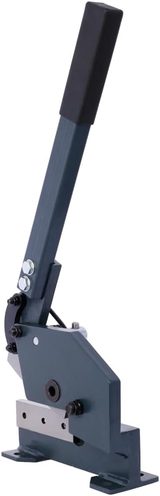 Metal Shears, Heavy-Duty Sheet Metal Cutter for Industrial Use, Hand Plate Shear, High Carbon Steel Blade, Effortless Cutting, Shrinker Stretcher Compatible, Workbench Mountable (5-Inch)