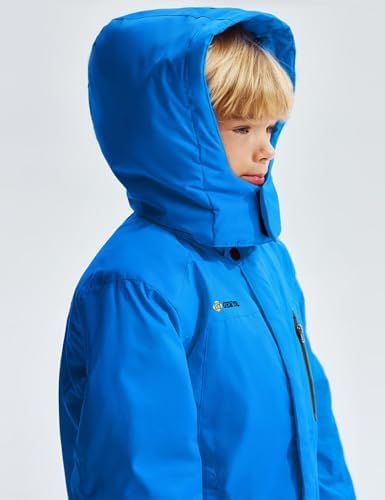GEMYSE Boy's Waterproof Ski Snow Jacket Fleece Kids Winter Coat with Hood