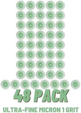 Dedeco Sunburst Radial Bristle Discs 48-Pack - 3/4" Curved - Light Green 14000 Grit (Ultra-Fine, 1 Micron) - Aluminum Oxide for Polishing & Finishing