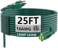 HUANCHAIN 16/3 Gauge Indoor Outdoor Green Extension Cord 25 ft Waterproof