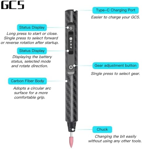 ARROWSPACE Engraving Pen, 30000RPM, Engraver Tool with 39 Bits,OLED Display