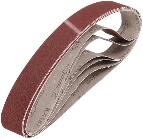 HARFINGTON 2 x 36 Inch Sanding Belts, 6 Pcs 120 Grits Aluminum Oxide