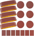 11PCS 4 x 36 inch Sanding Belts with 6" Self Stick No Hole Sanding Disc Set