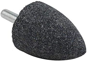 5Pc 1/4" Shank Brown Corundum Grinding Head Cone Shaped Grinding Wheel Abrasive Mounted Grinding Point Stone Rotary Tools Deburring Polishing - Diameter:30mm