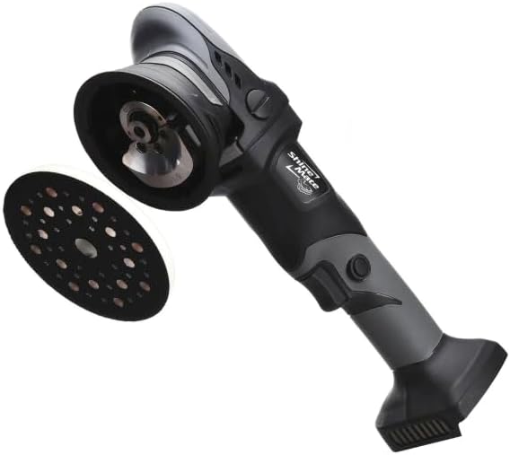 ShineMate EB351-5/15 Cordless DA Polisher Kit | Fast Paint Correction with Low Vibration | Brushless Motor with Constant Speed Control | 15 Millimeter Orbit | 5 Inch Backing Plate | 18 Volts
