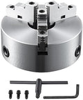 VEVOR 3-Jaw Lathe Chuck, 8'', Self-Centering Lathe Chuck, 0.16-8 in/4-200 mm Clamping Range with T-key Fixing Screws Hexagon Wrench, for Lathe 3D Printer Machining Center Milling Drilling Machine