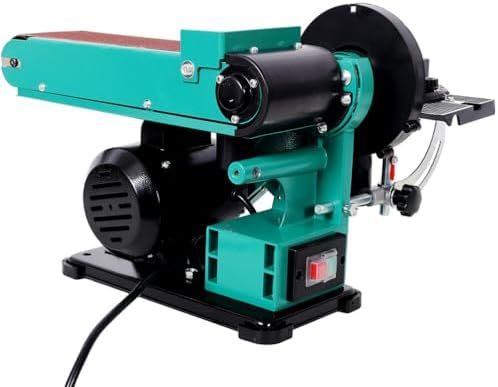Belt and Disc Sander, 4" x 36" Belt & 6" Disc Benchtop Sander with Beveling Work Table, Heavy Duty Sanding Station for Woodworking, Metal and Plastic